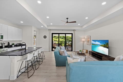 Ceiling fans are in every room.