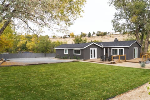 Big grassy yard with generous parking. Spacious decks perfect for entertaining.