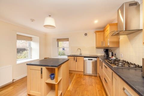 Comfort House, River View | Private kitchen | Fridge, microwave, oven, stovetop