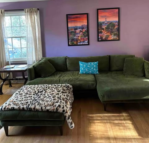 Oversized living area with plenty of light & Smart tv