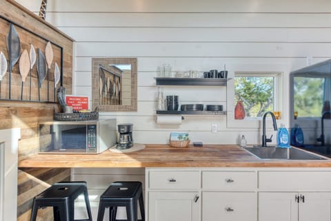 The tiny home features a kitchenette - Madagascar