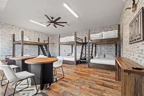 Spacious bunk room perfect for kids, teens, or group stays.