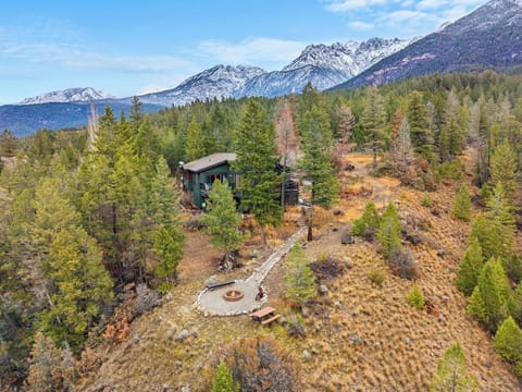 The property sits within 8.8 private acres, with glorious views of the Rocky Mountains.