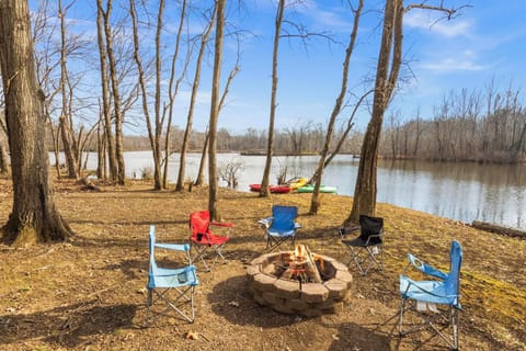 Gather around the fire pit for cozy evenings under the stars