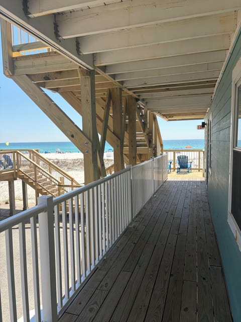 Only steps from the front door to the sand!