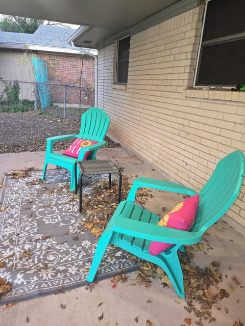 Relaxing outside seating area for morning coffee or after work drink