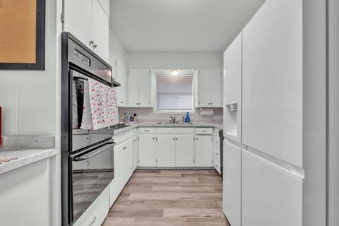 Full kitchen with everything you need in your home away from home. 