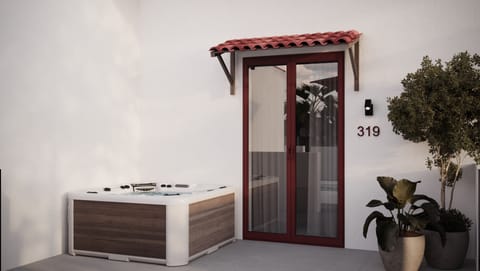 Double Room with outdoor Spa Tub | In-room safe, free WiFi, bed sheets