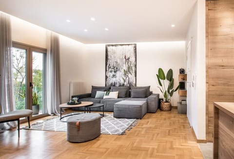 Luxury Living Room in Athens with Natural Light & Modern Design