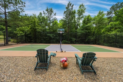 Outdoor Fun Court: Shoot hoops and relax in style surrounded by nature's beauty!
