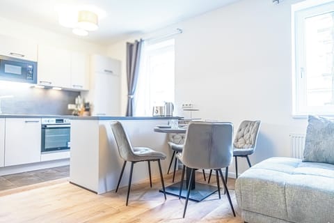Basic Apartment | Private kitchen | Fridge, microwave, oven, stovetop