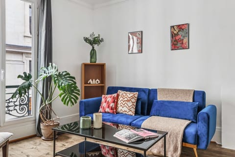 The open-plan living and dining area