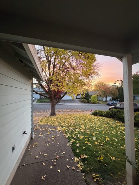 Sunrise from the front door.