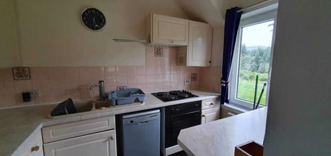 Kitchen looking over the River Black Water and rear grounds