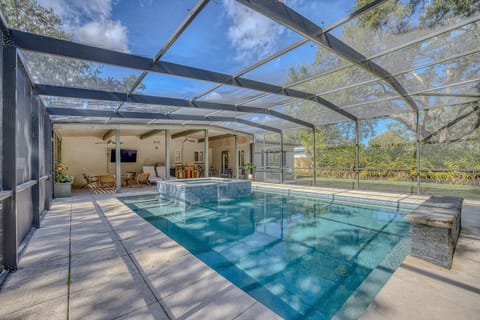 Beautiful resort-style pool and lounge area.
