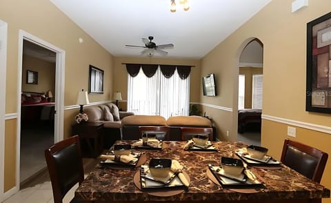 Another view of the dining and living room