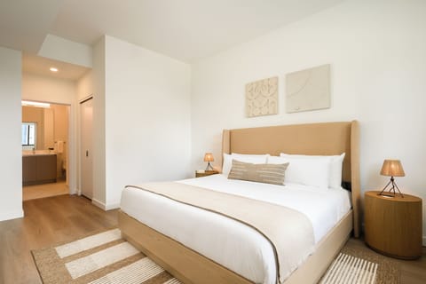 Bedroom features a king bed.