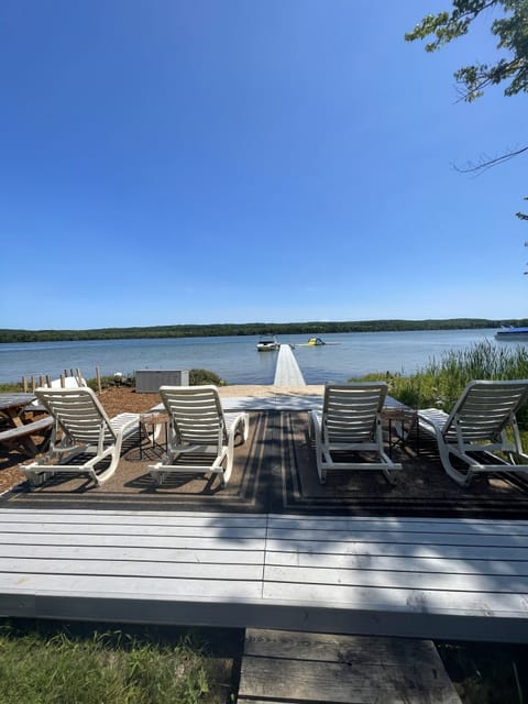 View from our deck on the lake