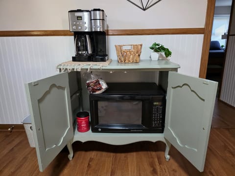 Microwave and Coffee pot