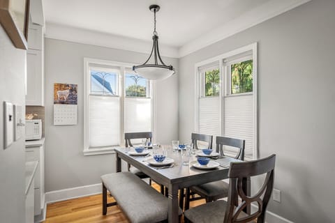 Sun-filled dining area for family meals 