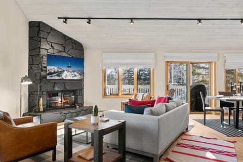 Living Room Located On Upper Level