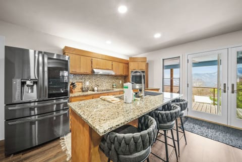 Functional Kitchen with Center Island Seating