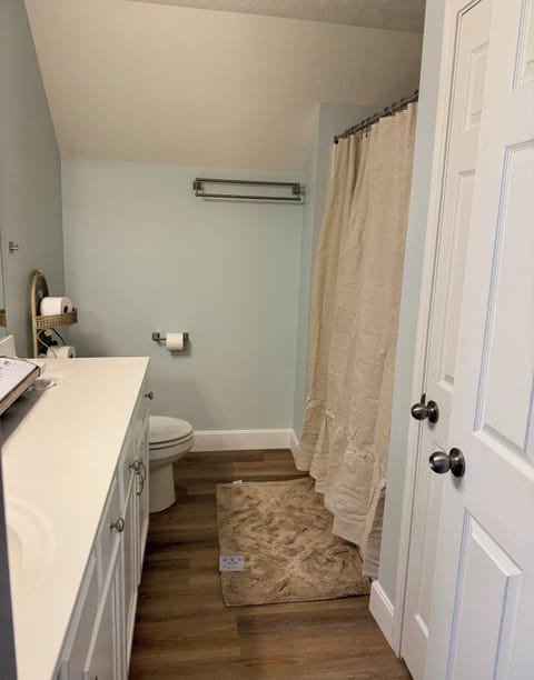 Private Master Bath with linen closet.