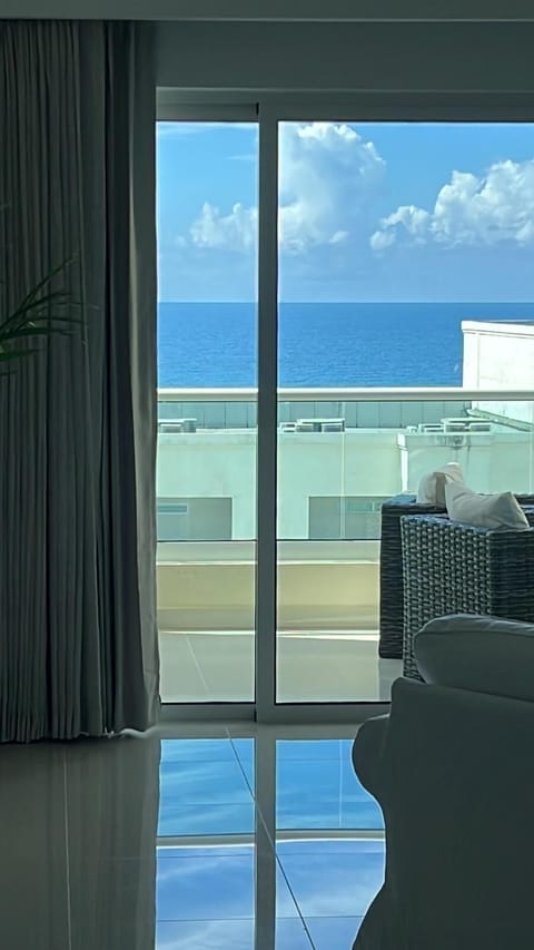 Magnificent ocean view from living room and balcony
