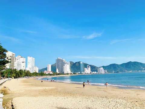 Beach nearby, white sand