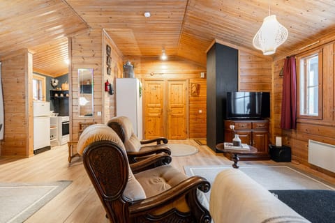 The cozy living room is designed for relaxing and spending time together.