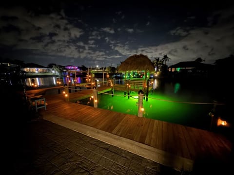 Serene waterfront living underwater fish light for night fishing