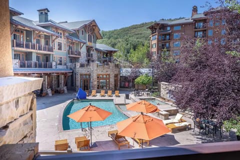 Heated outdoor pool and hot tub