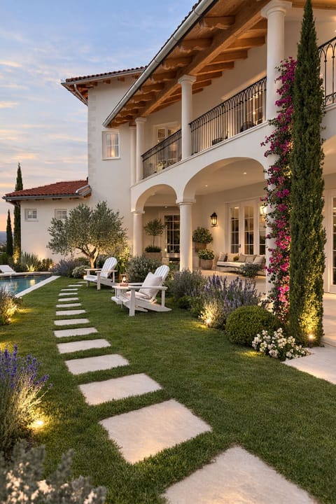 Sitting area with vineyard view