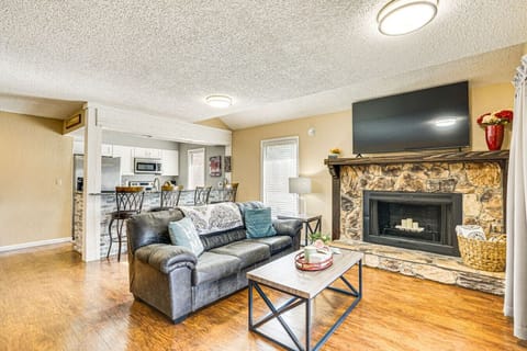 Living Room | Stone Fireplace | Smart TV