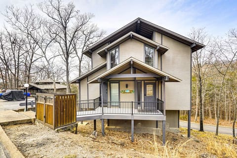 Exterior | Modern Cabin | Covered Deck & Entry
