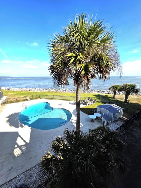 Views of Pool from Balcony