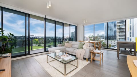 Light and bright open plan living area