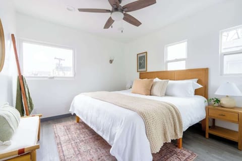 The bedroom features a large, super comfortable King bed
