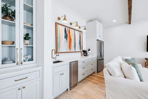 First floor kitchenette with coffee bar