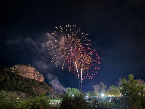 Fireworks from the house