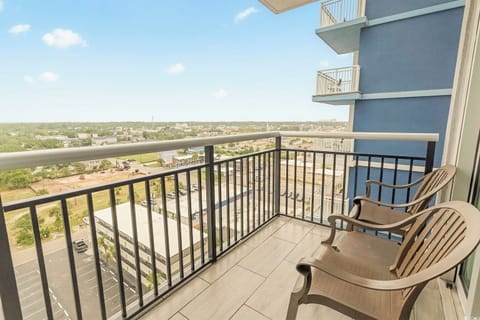 Private balcony view with seating