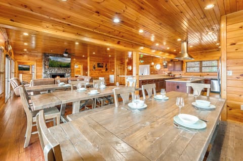 Massive open living, dining, and kitchen area perfect for the whole crew!