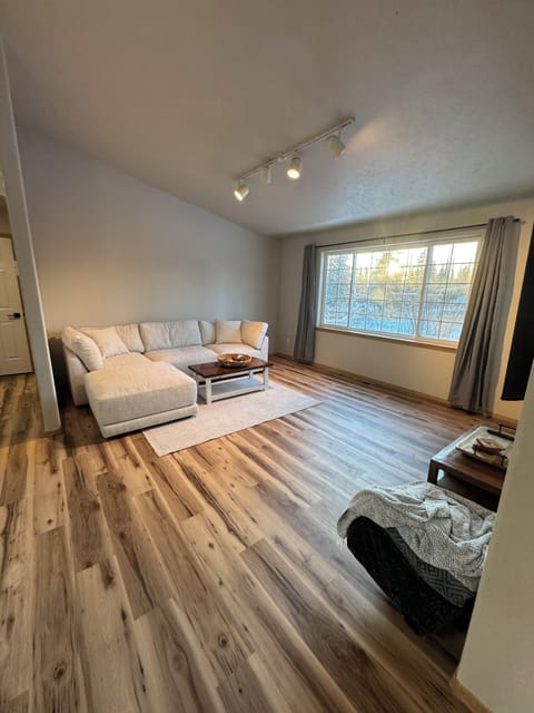 Brand new flooring and comfortable sectional