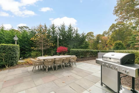 BBQ and enjoy at a 10-seat table.