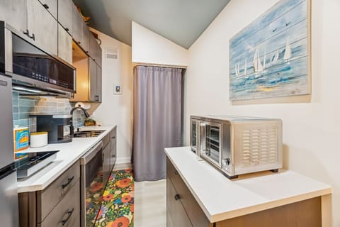 Countertop convection oven which further accelerates cooking.