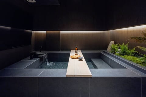 Indoor spa tub