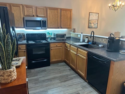 Fully stocked kitchen