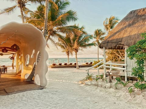 Private beach, white sand