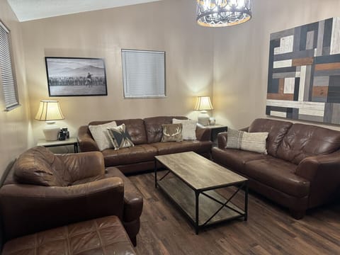 Living room with lots of seating