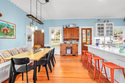 Dining is adjacent to the kitchen